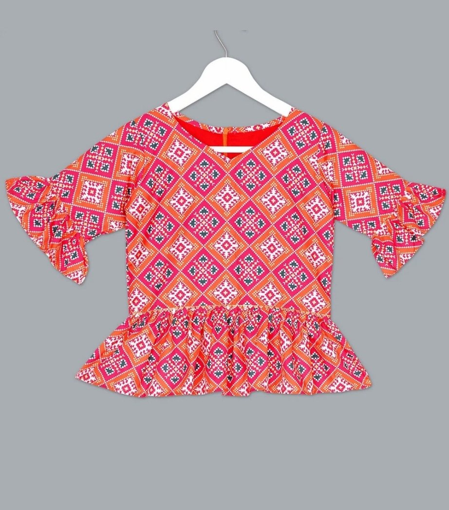 Girls Cotton Sharara Suit Set 1
