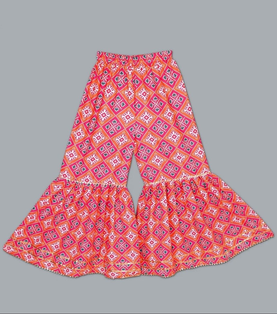Girls Cotton Sharara Suit Set 2