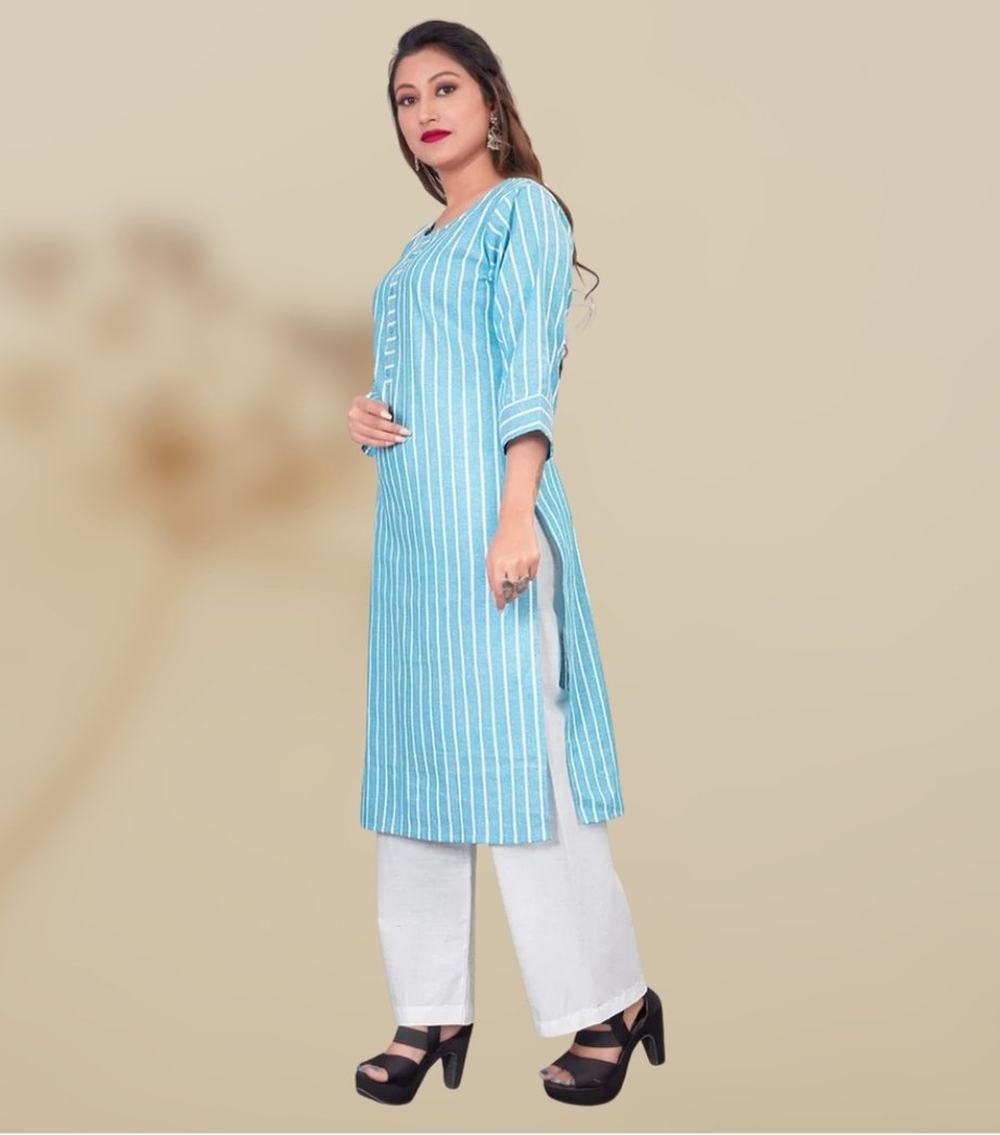 Women Cotton Kurti Palazzo Set 1
