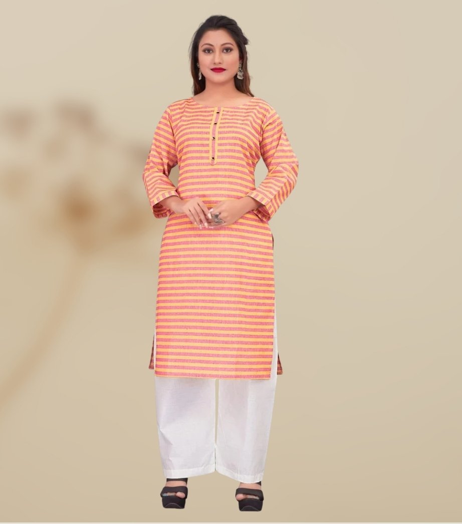 Women Cotton Full Sleeve Kurti Palazzo Sets